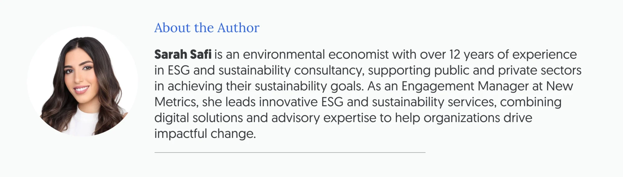 Sarah Safi-New Metrics-ESG