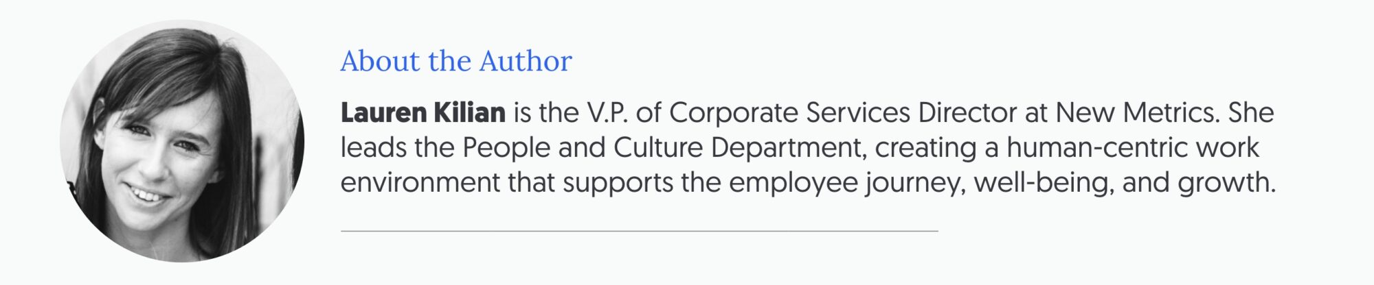 Lauren Kilian, The Social Contract at Work, New Metrics